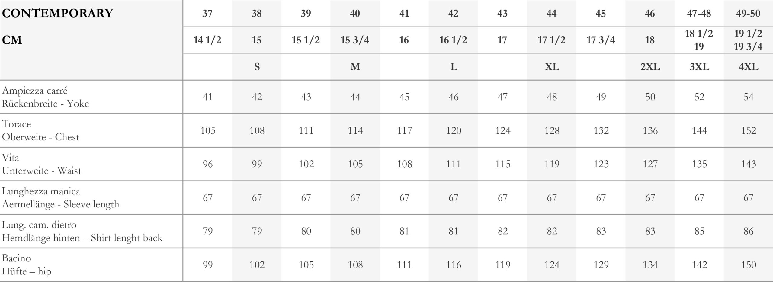 BRULI_MENS_size-chart_Contemporary_cm_2024.03